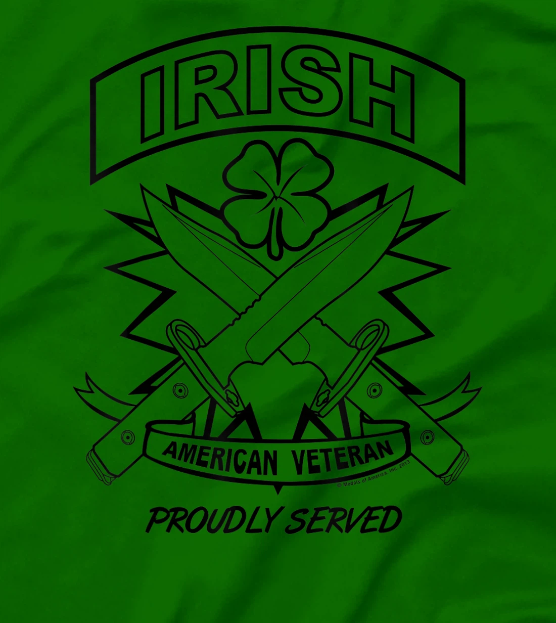 IRISH AMERICAN VETERAN PROUDLY SERVED T-Shirt