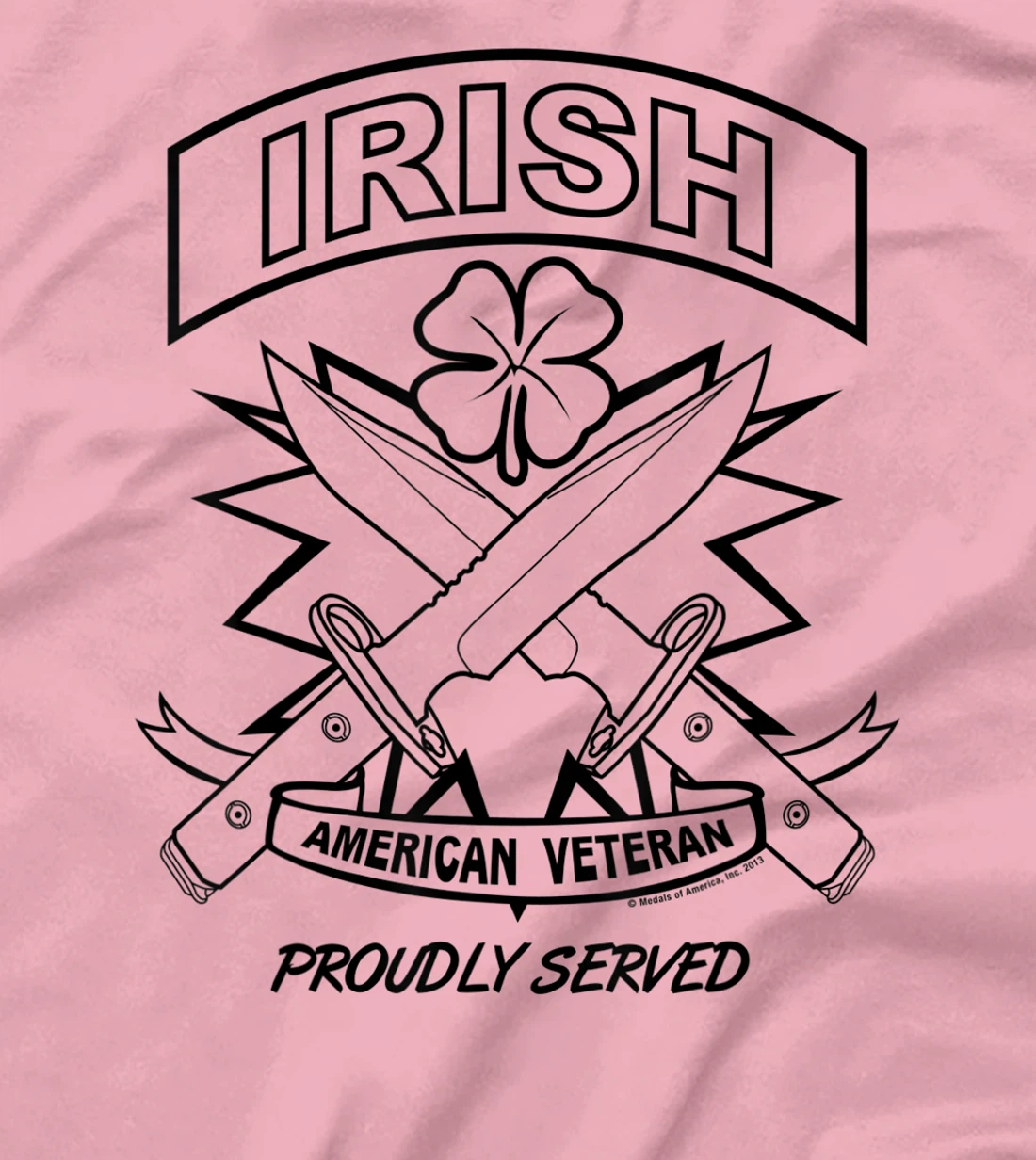 IRISH AMERICAN VETERAN PROUDLY SERVED T-Shirt