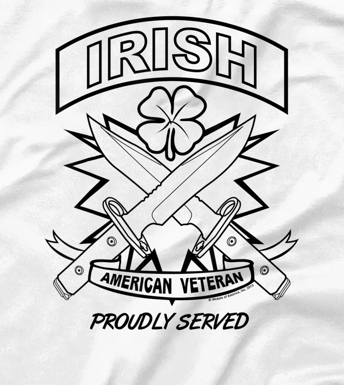 IRISH AMERICAN VETERAN PROUDLY SERVED T-Shirt