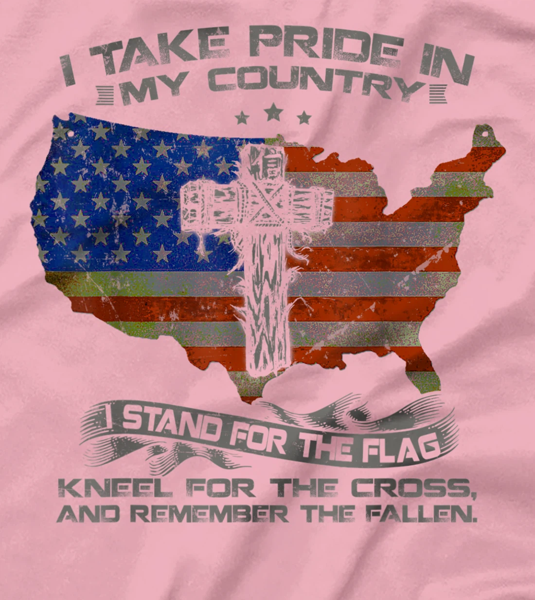 I Take Pride In My Country I Stand For Flag American Veteran T-Shirt