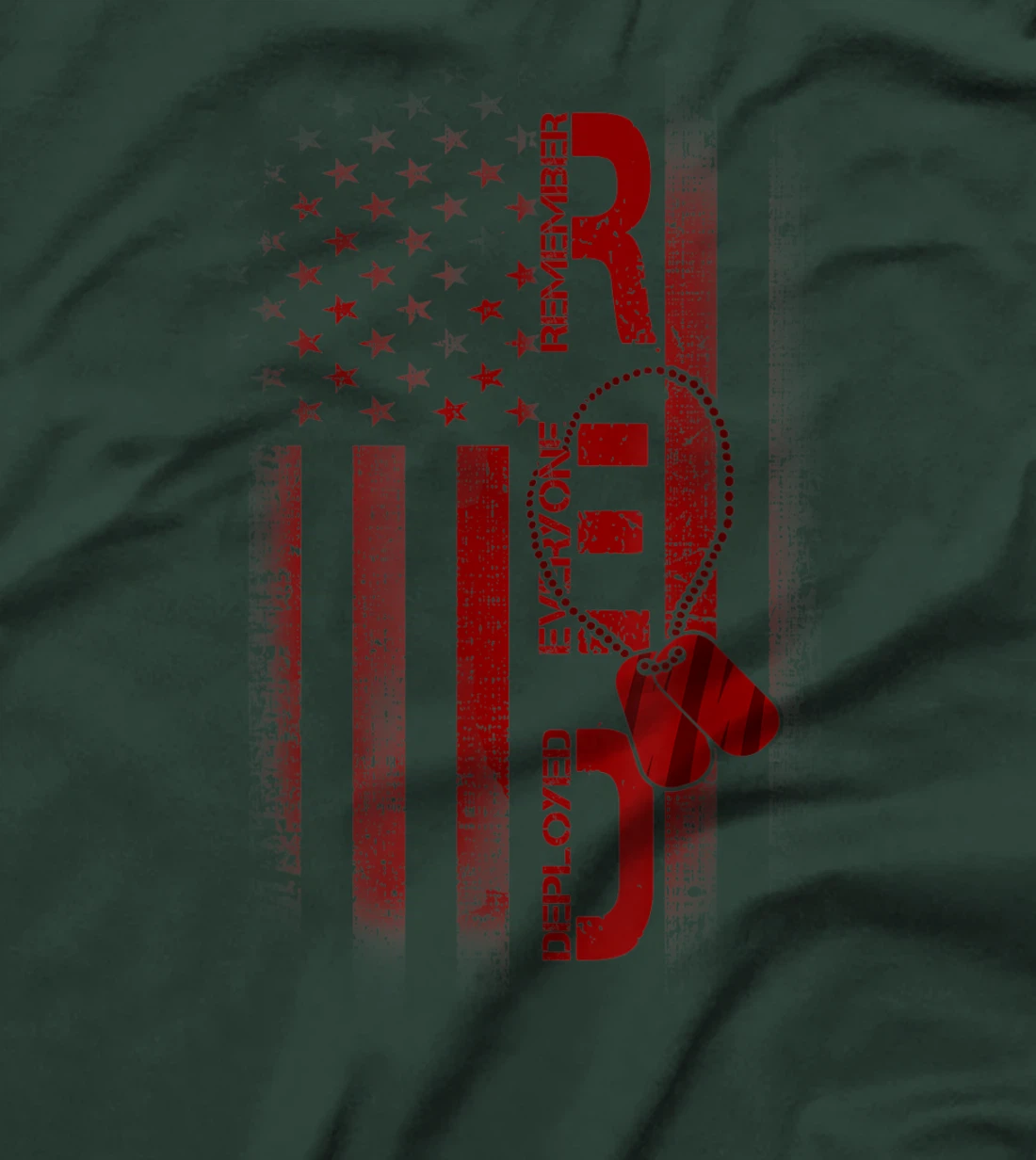 Remember Everyone Deployed American Pride Veteran Army Gift T-Shirt