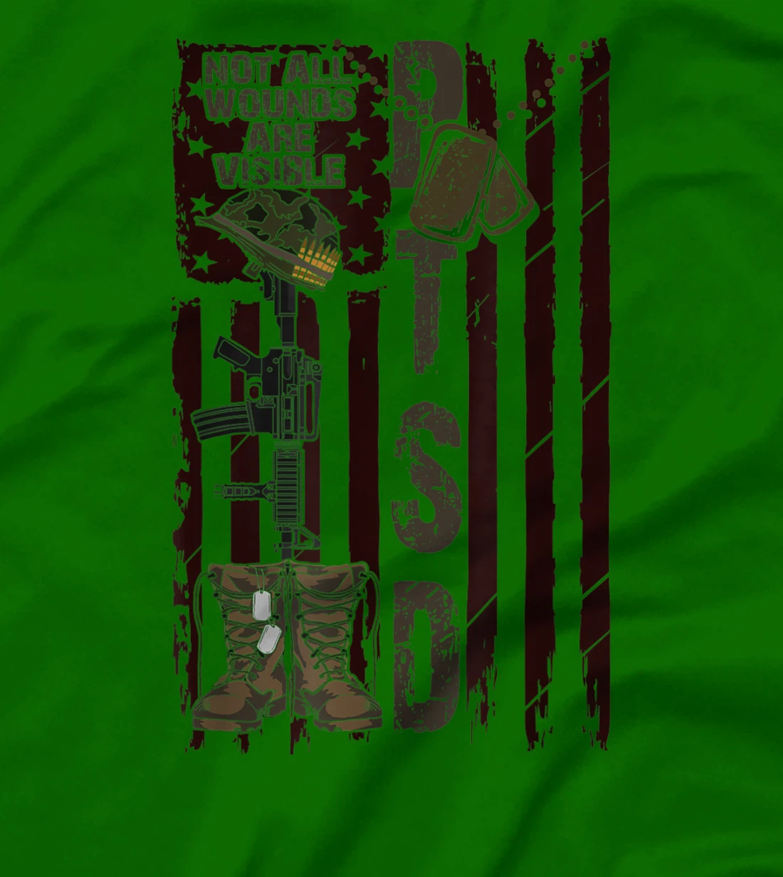 PTSD Not All Wounds Are Visible July 4th Veterans Day Gift T-Shirt