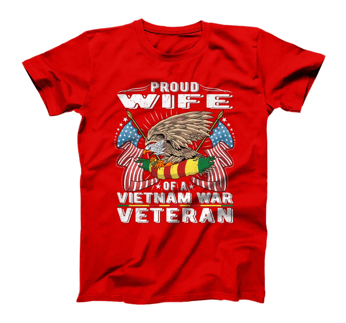 Proud Wife Of Vietnam War Veteran Military Vet's Spouse Gift Premium T-Shirt