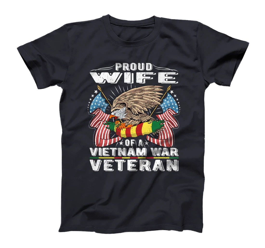 Proud Wife Of Vietnam War Veteran Military Vet's Spouse Gift Premium T-Shirt