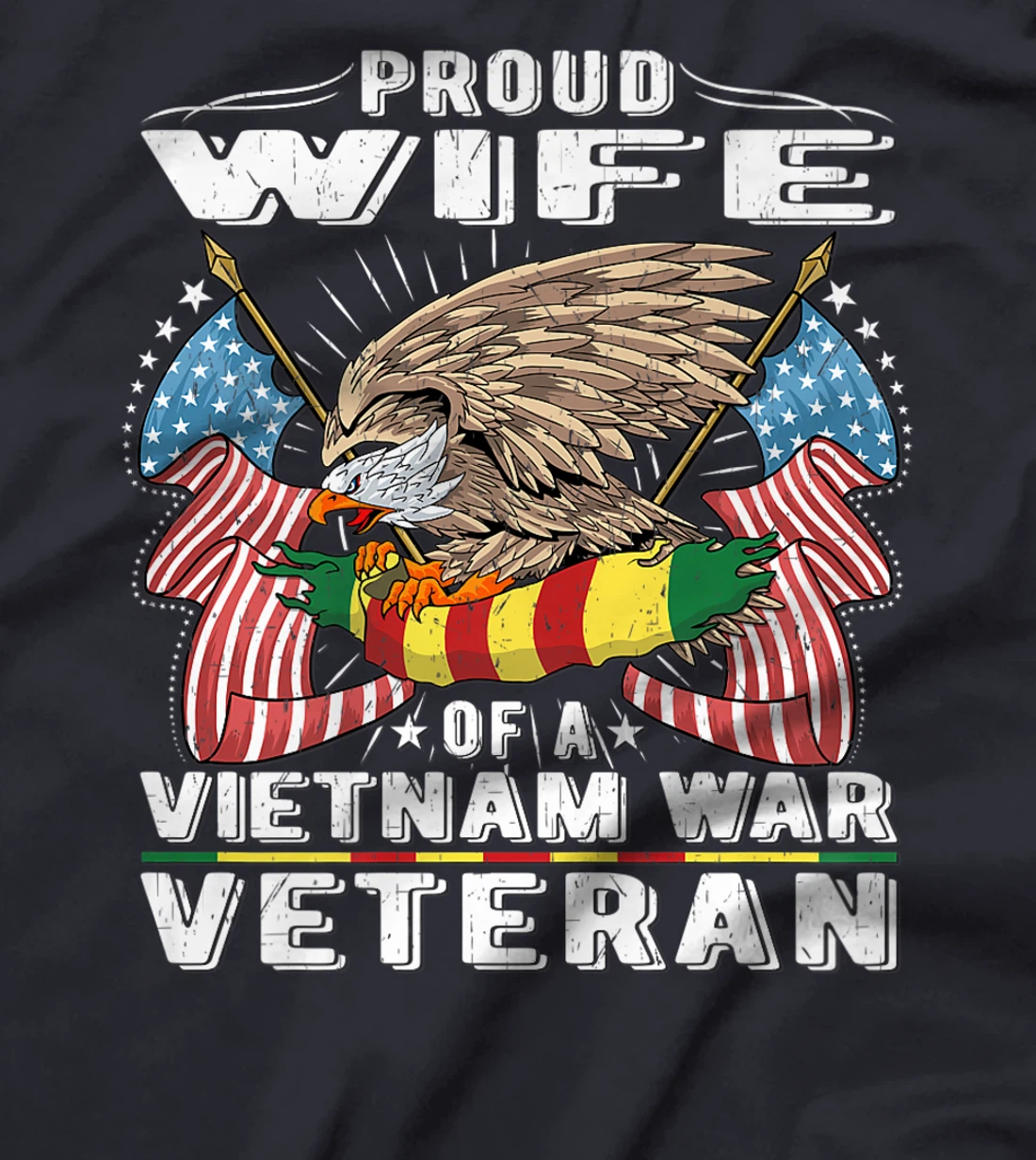 Proud Wife Of Vietnam War Veteran Military Vet's Spouse Gift Premium T-Shirt