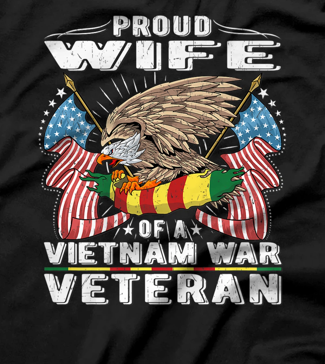 Proud Wife Of Vietnam War Veteran Military Vet's Spouse Gift Premium T-Shirt