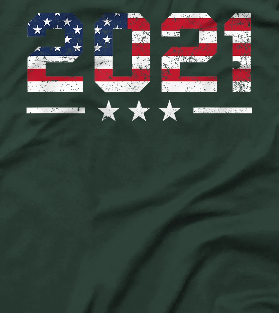 Cool New Years Clothing Gifts Veteran Soldier 2021 USA Flag T-Shirt