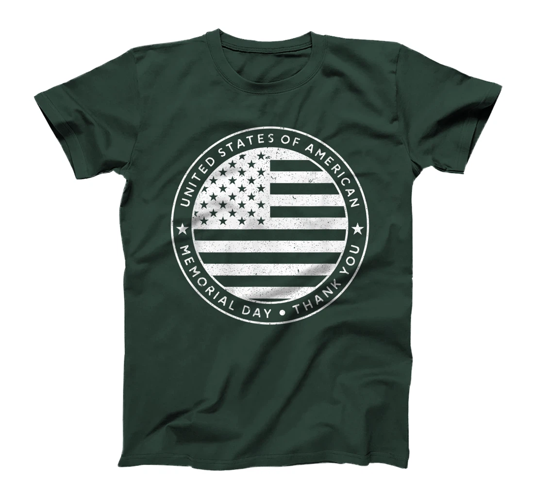 Memorial Day Thank You Veterans Patriotic T-Shirt