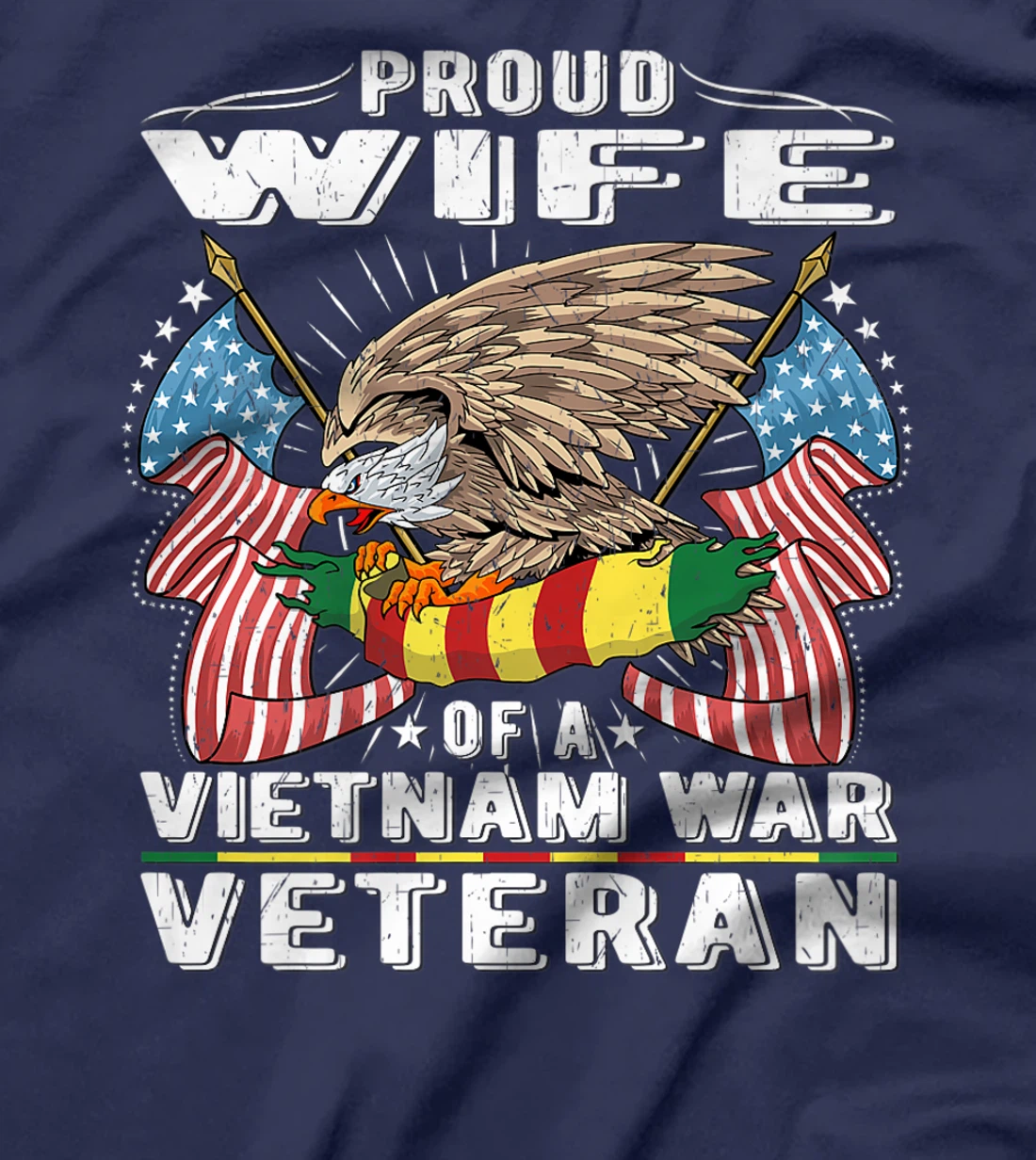Proud Wife Of Vietnam War Veteran Military Vet's Spouse Gift Premium T-Shirt