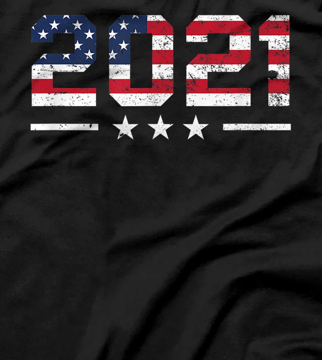 Cool New Years Clothing Gifts Veteran Soldier 2021 USA Flag T-Shirt