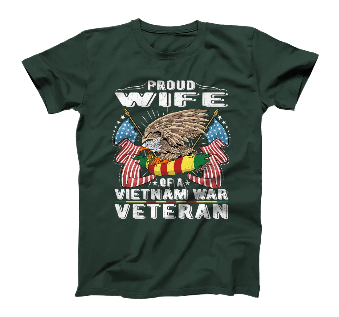 Proud Wife Of Vietnam War Veteran Military Vet's Spouse Gift Premium T-Shirt