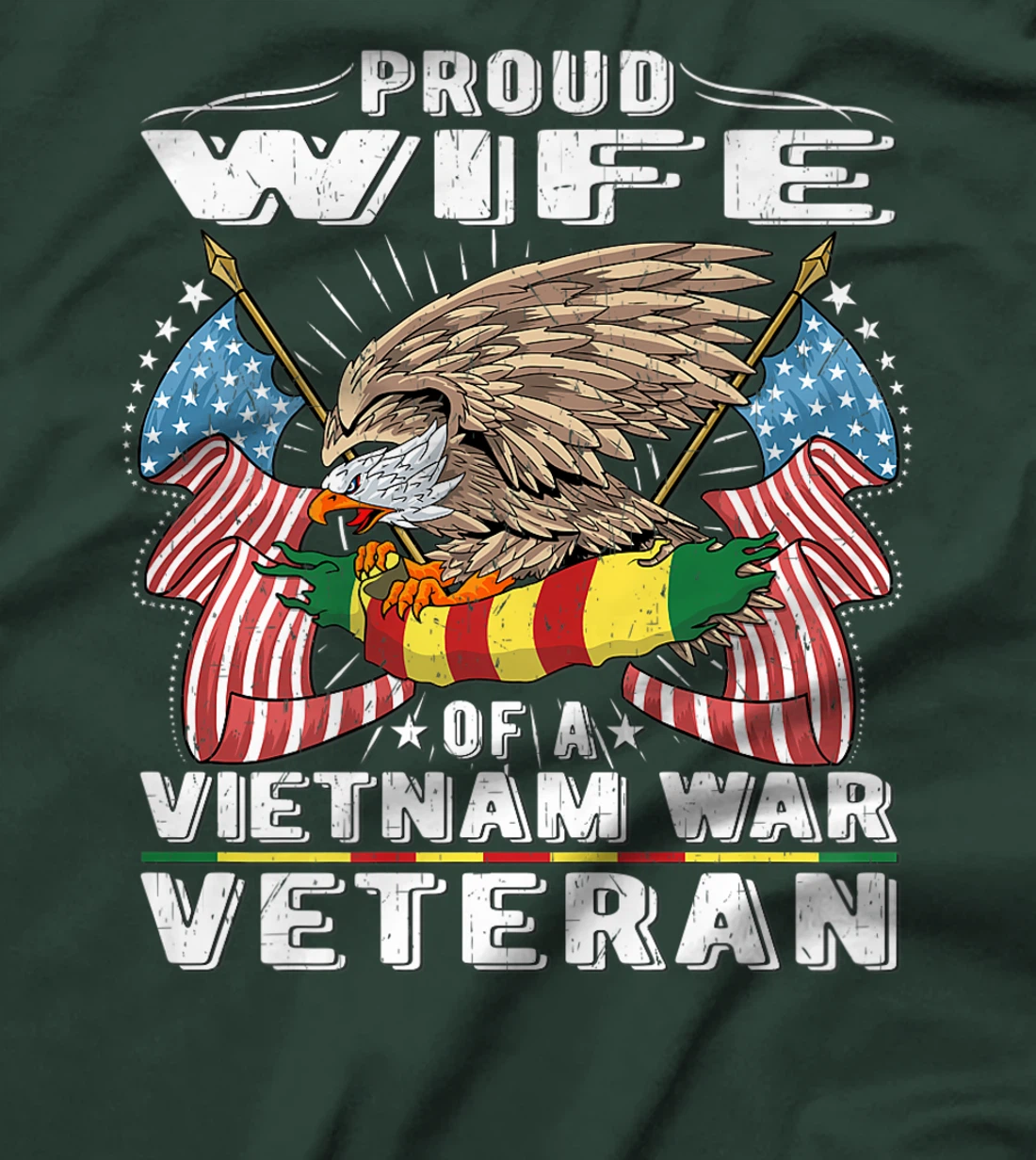 Proud Wife Of Vietnam War Veteran Military Vet's Spouse Gift Premium T-Shirt