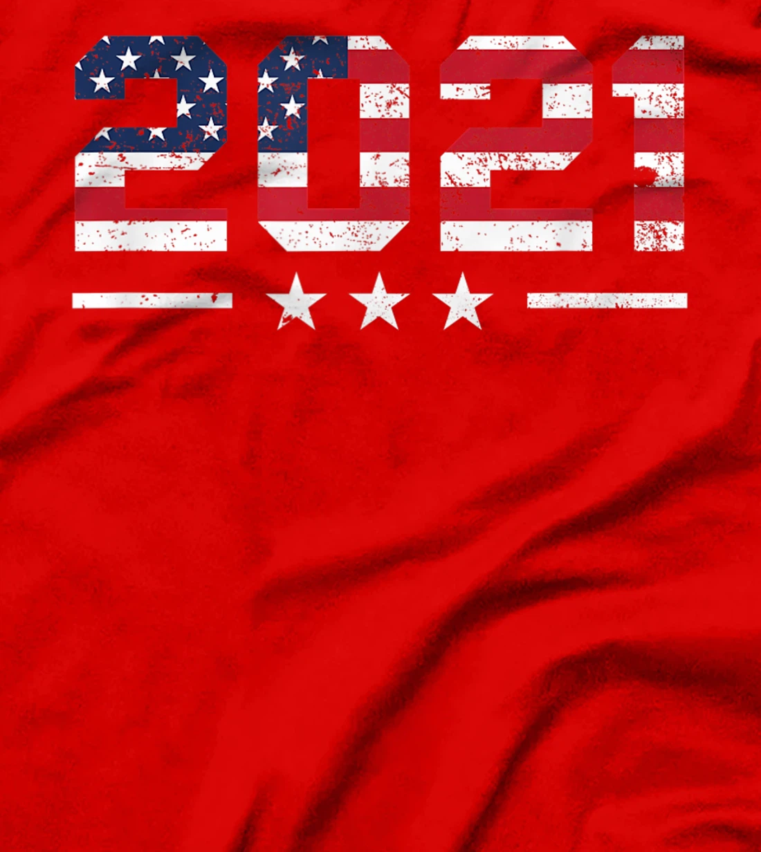 Cool New Years Clothing Gifts Veteran Soldier 2021 USA Flag T-Shirt