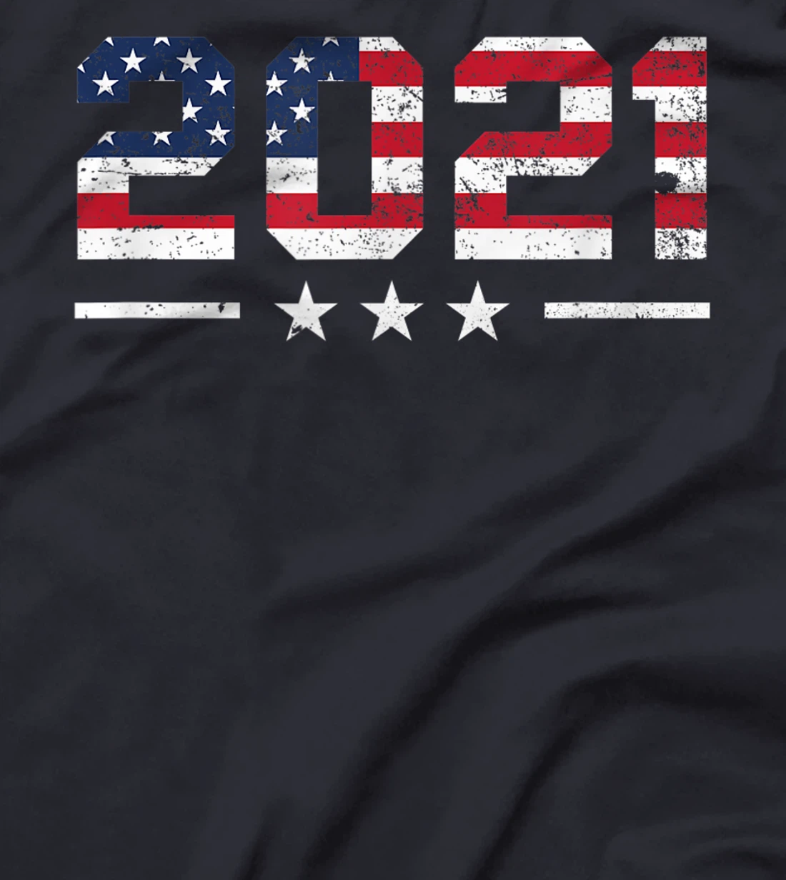 Cool New Years Clothing Gifts Veteran Soldier 2021 USA Flag T-Shirt