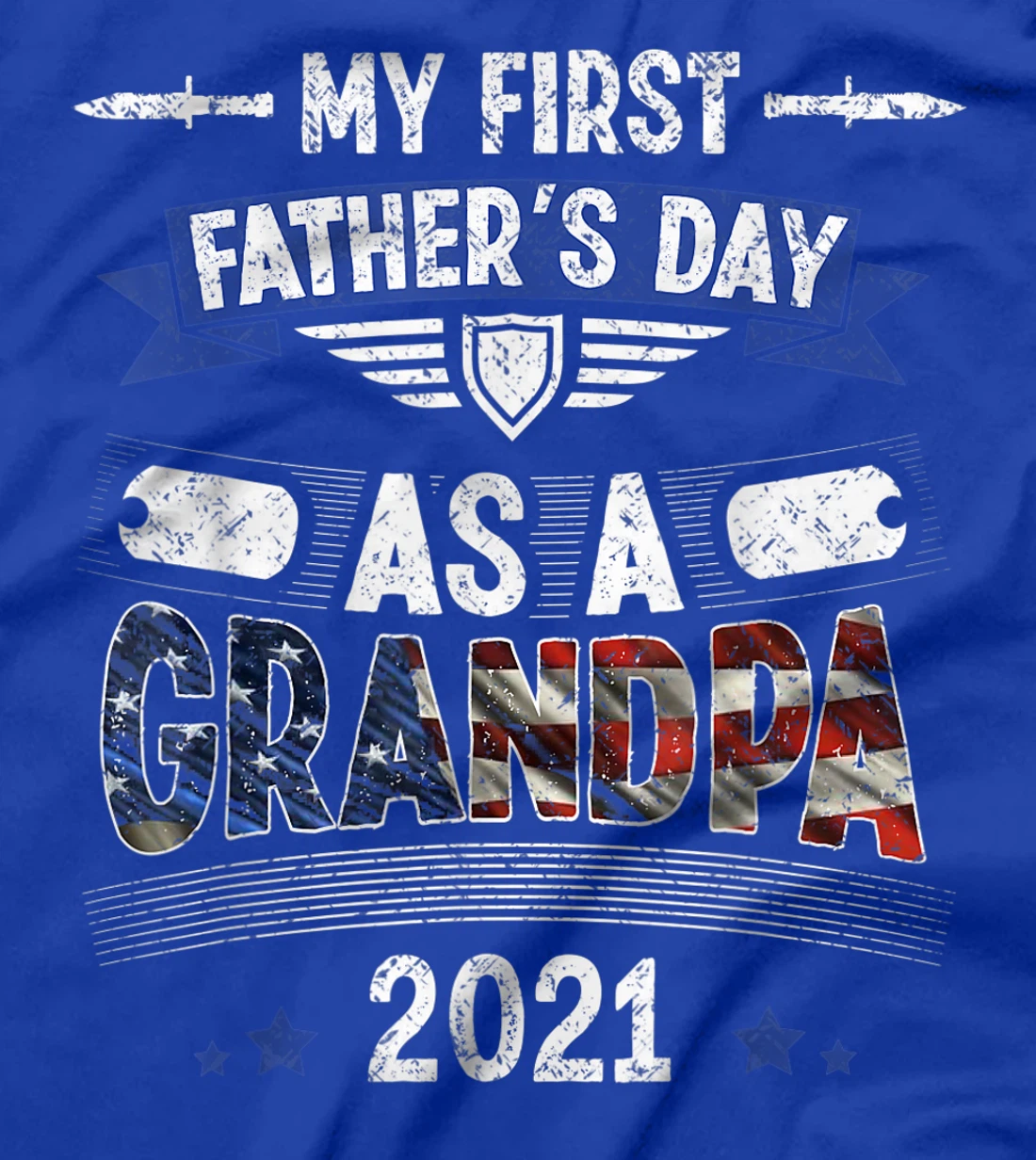 My First Father's Day As a Grandpa Cool Veteran Grandpa T-Shirt
