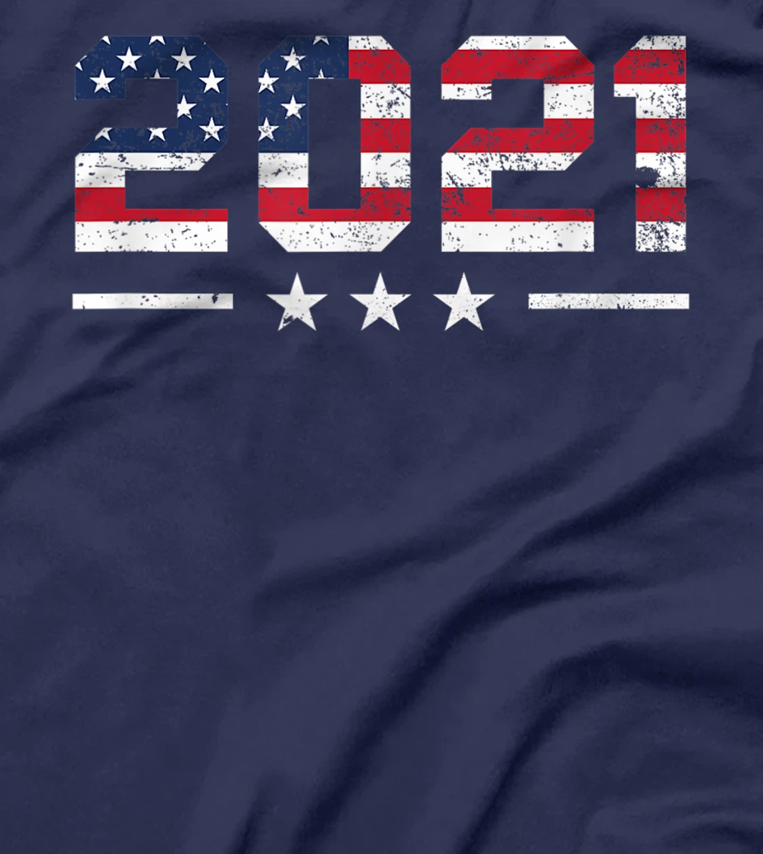 Cool New Years Clothing Gifts Veteran Soldier 2021 USA Flag T-Shirt