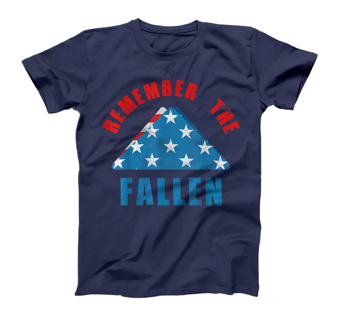 American Flag Remember The Fallen Military Soldier Veteran T-Shirt