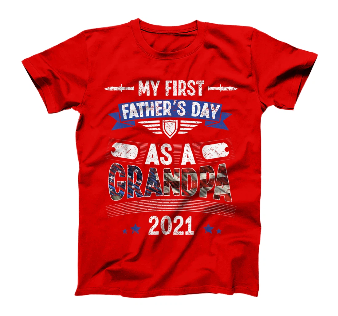 My First Father's Day As a Grandpa Cool Veteran Grandpa T-Shirt