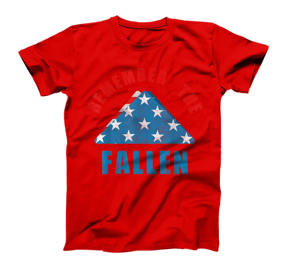 American Flag Remember The Fallen Military Soldier Veteran T-Shirt