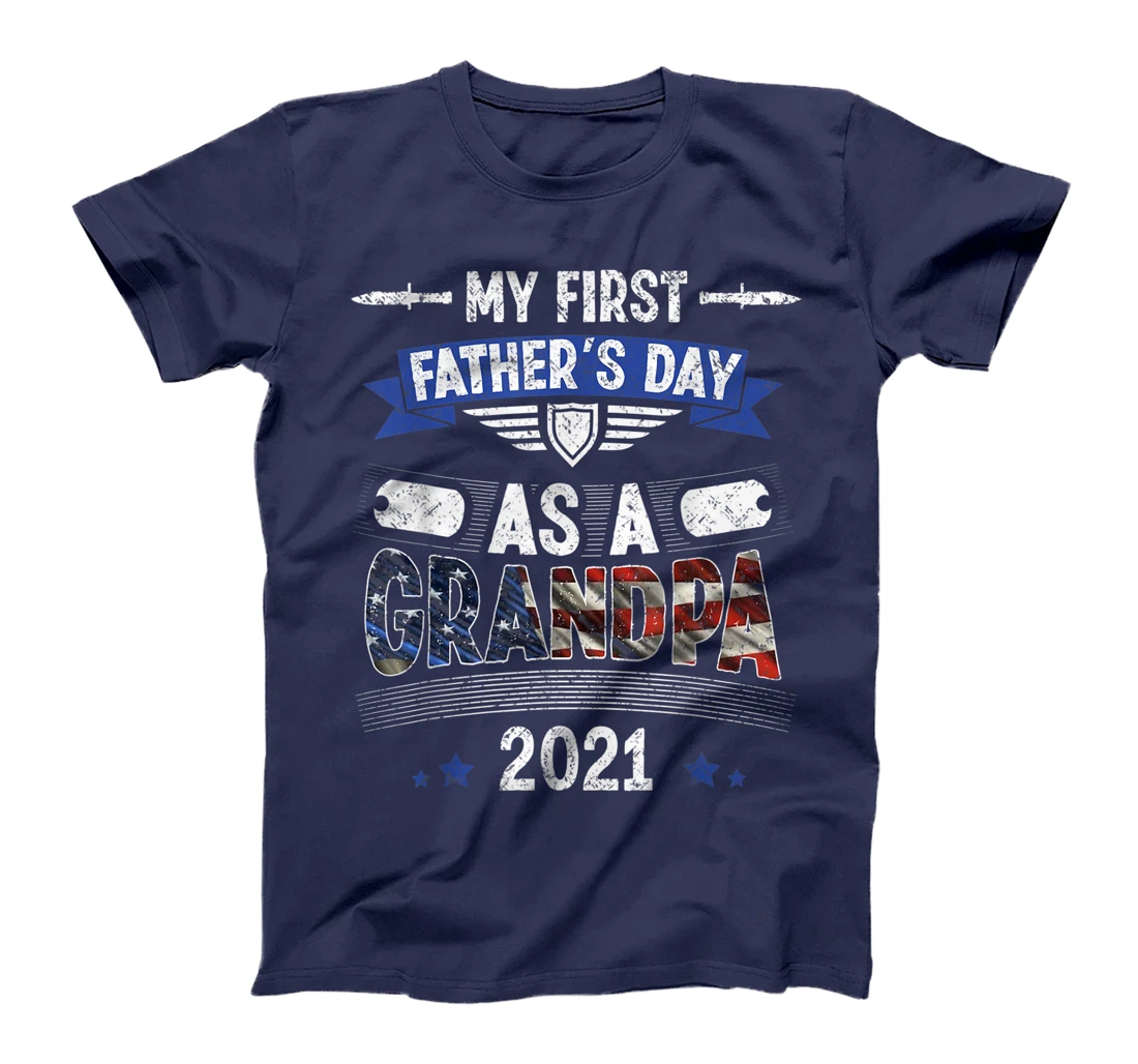 My First Father's Day As a Grandpa Cool Veteran Grandpa T-Shirt