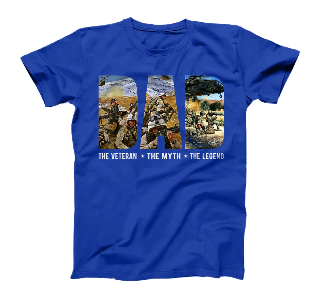 Veteran Dad The Man The Myth The Legend Memorial Fathers Day T-Shirt