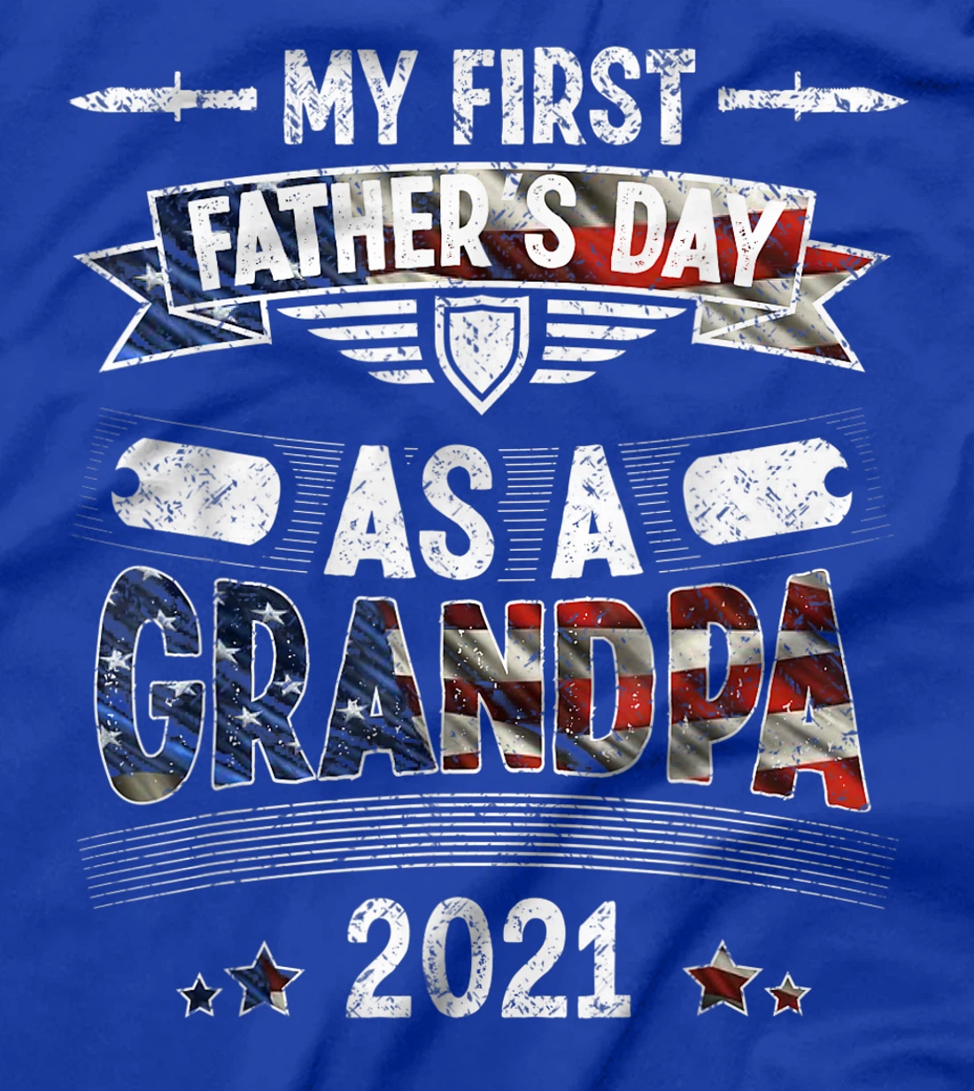 My First Father's Day As a Grandpa Cool Veteran Grandpa T-Shirt