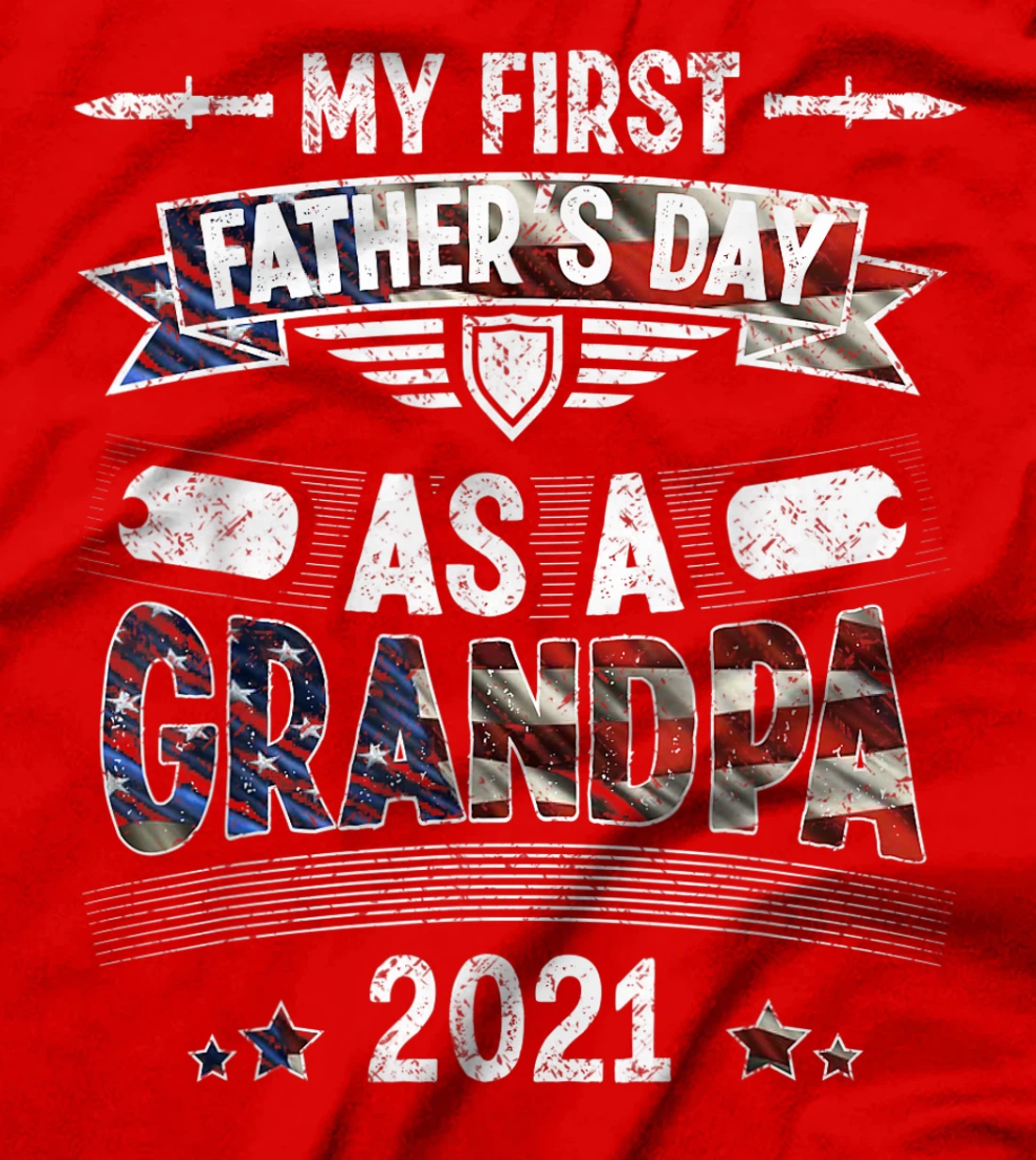 My First Father's Day As a Grandpa Cool Veteran Grandpa T-Shirt