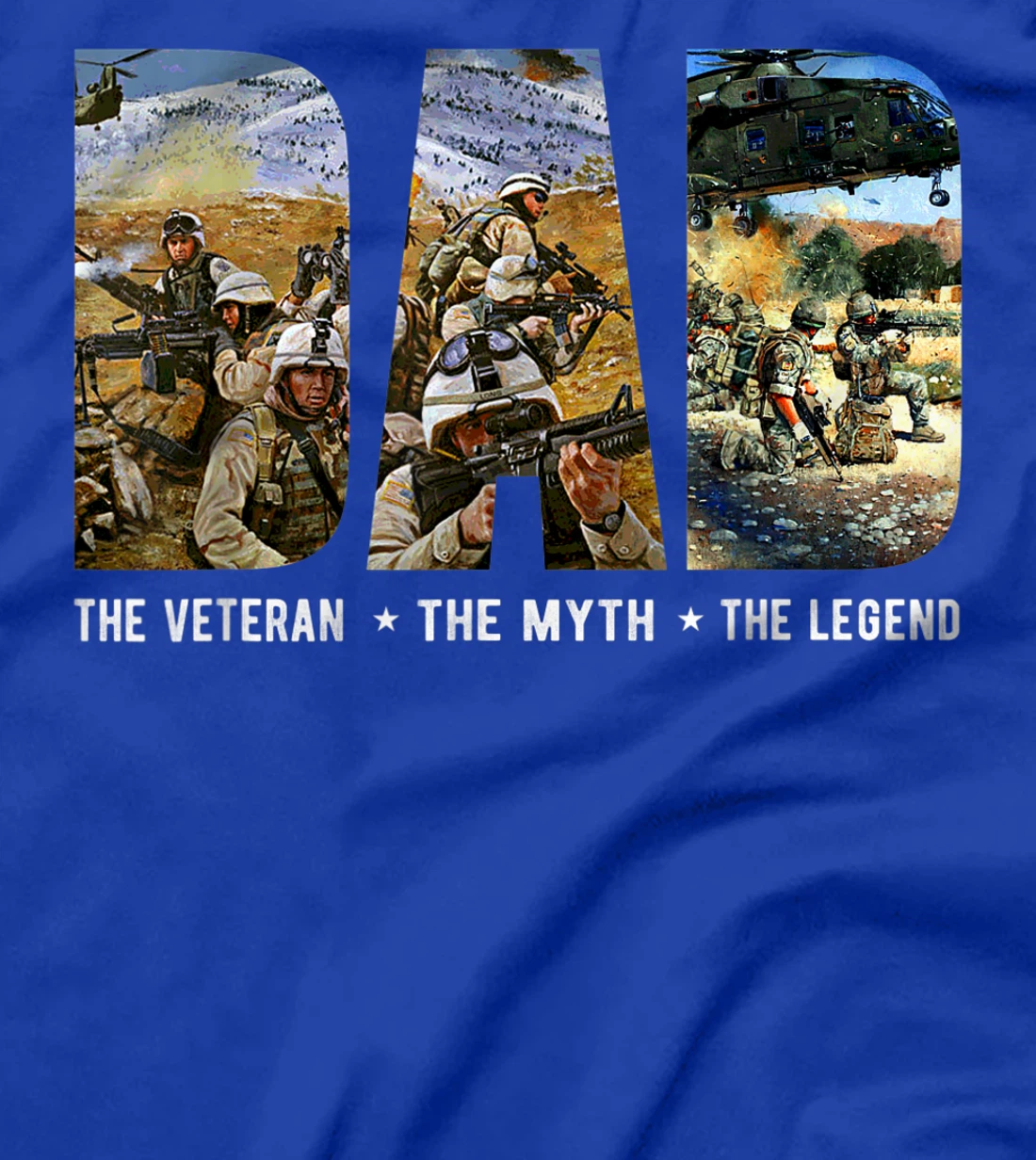 Veteran Dad The Man The Myth The Legend Memorial Fathers Day T-Shirt