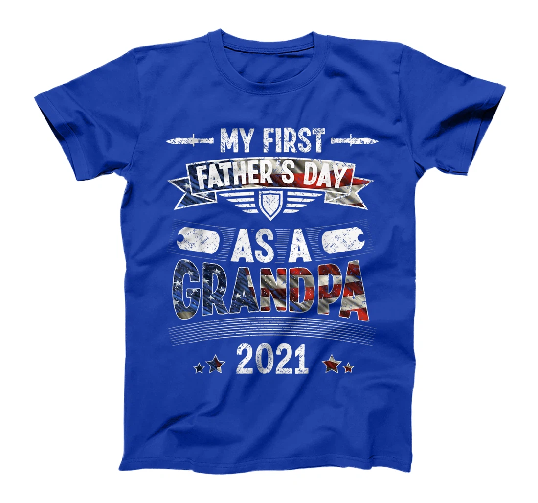 My First Father's Day As a Grandpa Cool Veteran Grandpa T-Shirt