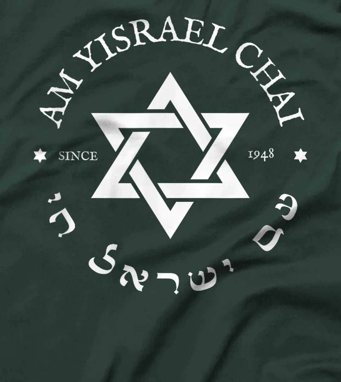 Am Yisrael Chai Israel 1948 Jewish Magen David Hebrew IDF T-Shirt