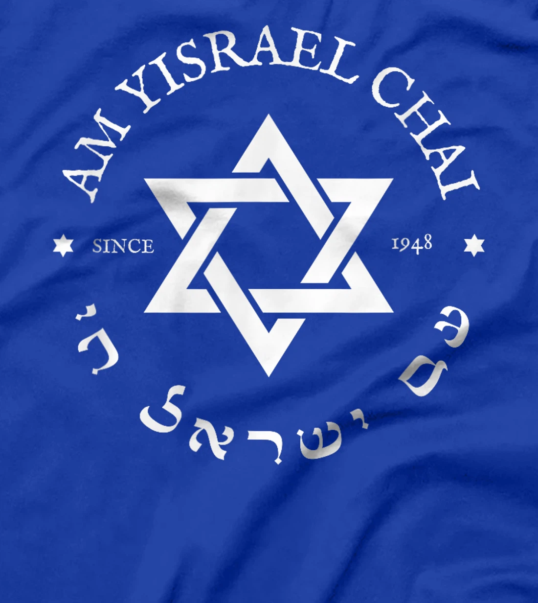 Am Yisrael Chai Israel 1948 Jewish Magen David Hebrew IDF T-Shirt