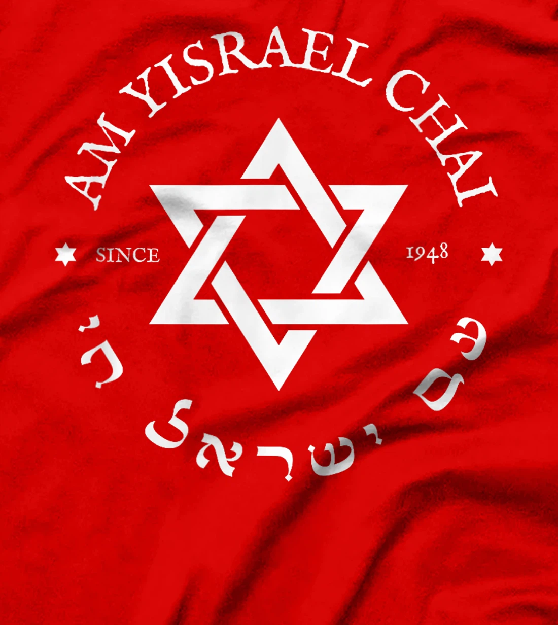 Am Yisrael Chai Israel 1948 Jewish Magen David Hebrew IDF T-Shirt