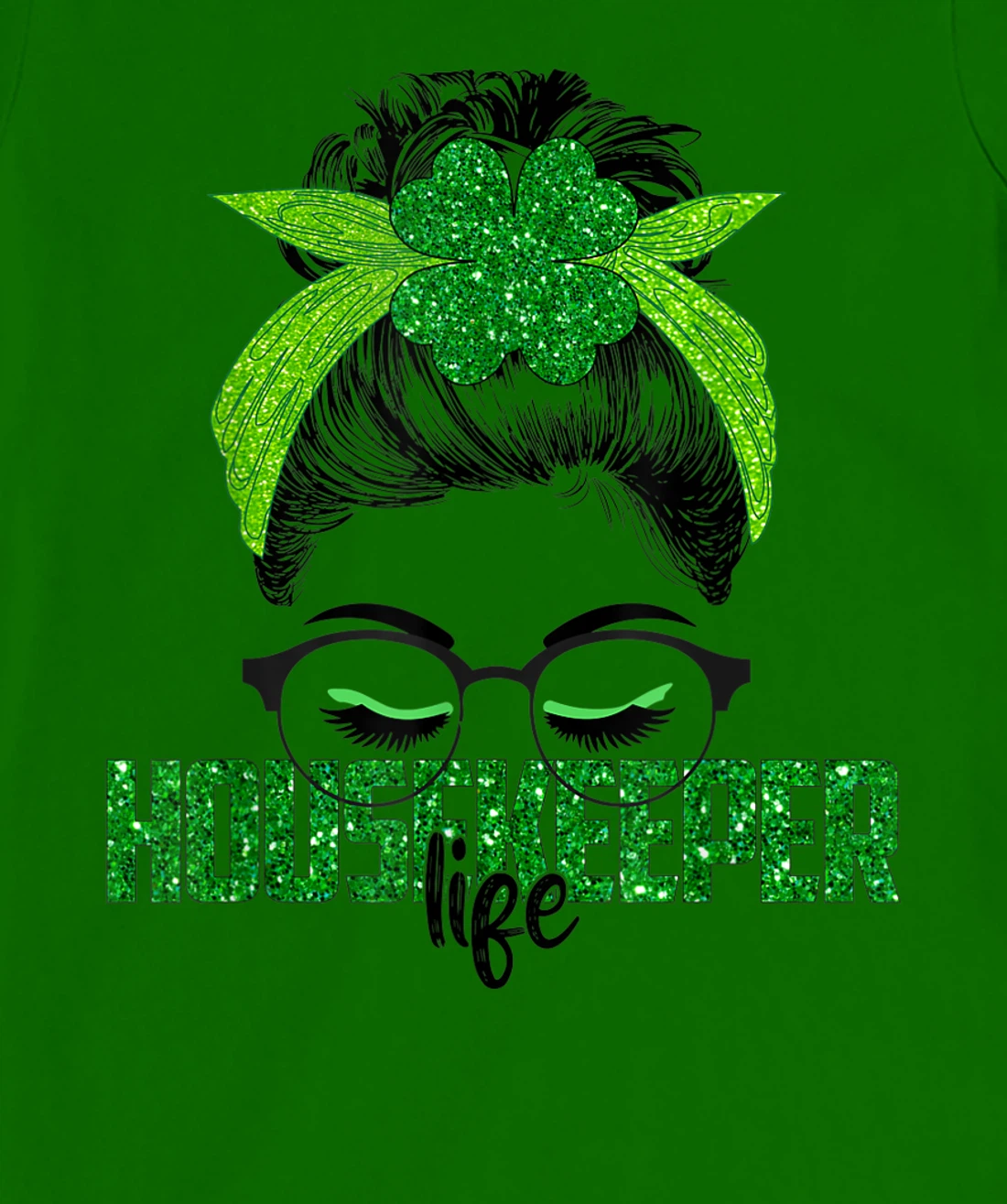 Womens Lucky Housekeeper St Patricks Day Irish Shamrock Nurse T-Shirt, Women T-Shirt