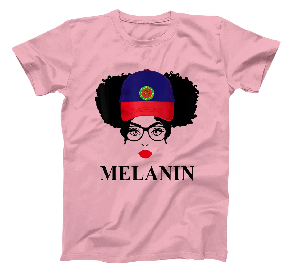 Womens Gifts Afro Diva Red Lips Cap Black Girl Magic Puff Melanin T-Shirt, Kid T-Shirt and Women T-Shirt
