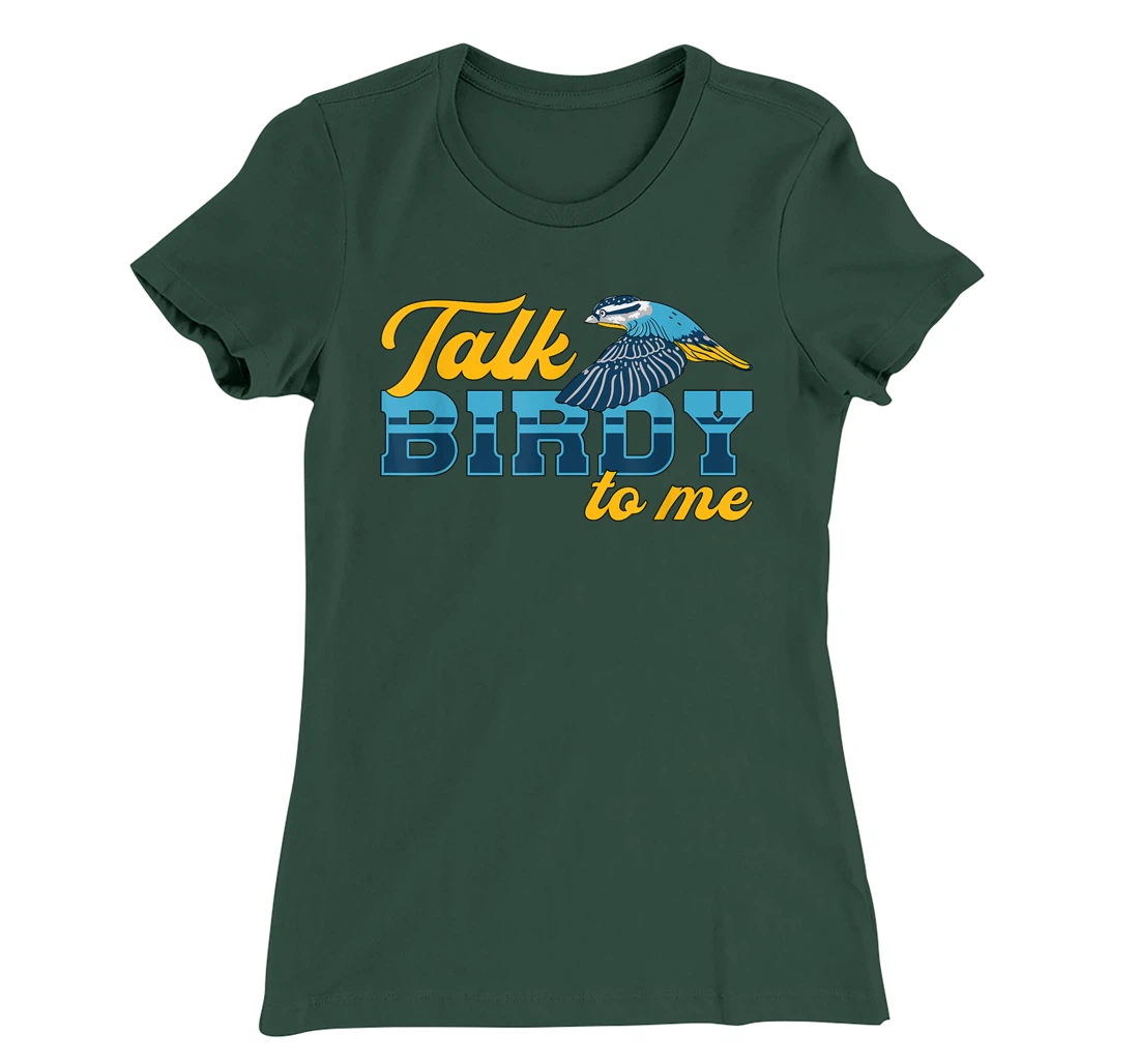 Watch Birds Talk Birdy To Me Vintage Retro Bird Watcher T-Shirt, Women T-Shirt