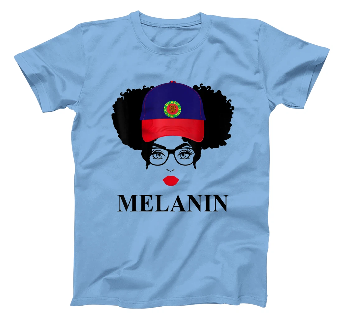 Womens Gifts Afro Diva Red Lips Cap Black Girl Magic Puff Melanin T-Shirt, Kid T-Shirt and Women T-Shirt