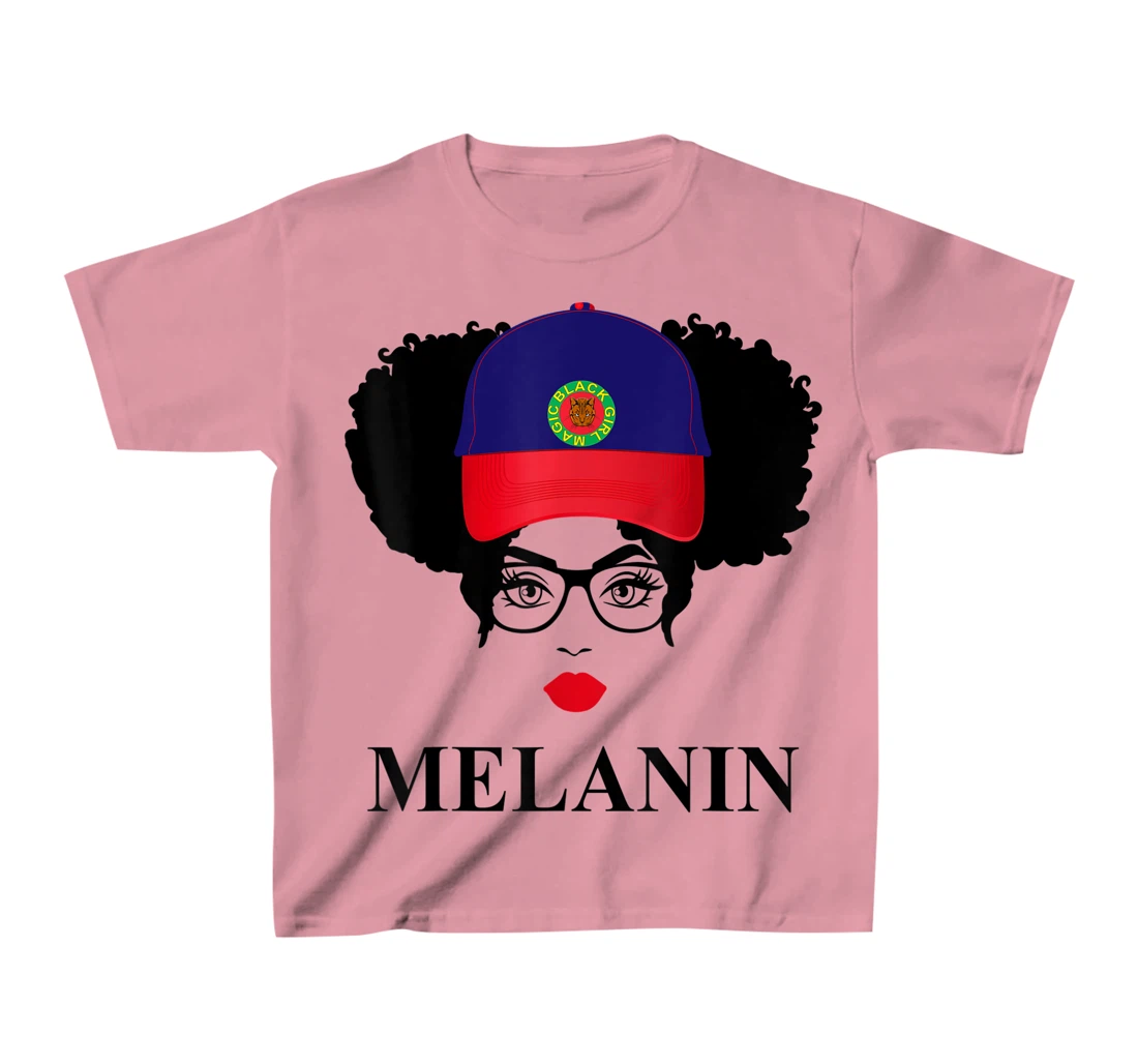 Womens Gifts Afro Diva Red Lips Cap Black Girl Magic Puff Melanin T-Shirt, Kid T-Shirt and Women T-Shirt