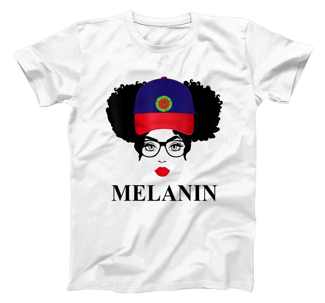 Womens Gifts Afro Diva Red Lips Cap Black Girl Magic Puff Melanin T-Shirt, Kid T-Shirt and Women T-Shirt