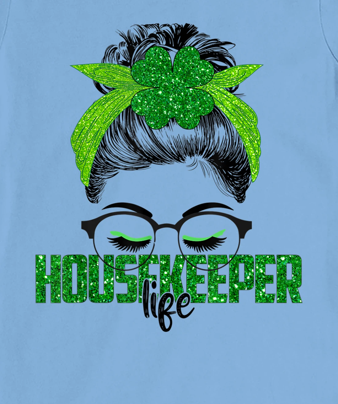 Womens Lucky Housekeeper St Patricks Day Irish Shamrock Nurse T-Shirt, Women T-Shirt
