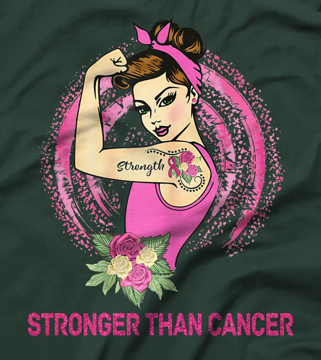 Rosie The Riveter Breast Cancer Warrior T-Shirt