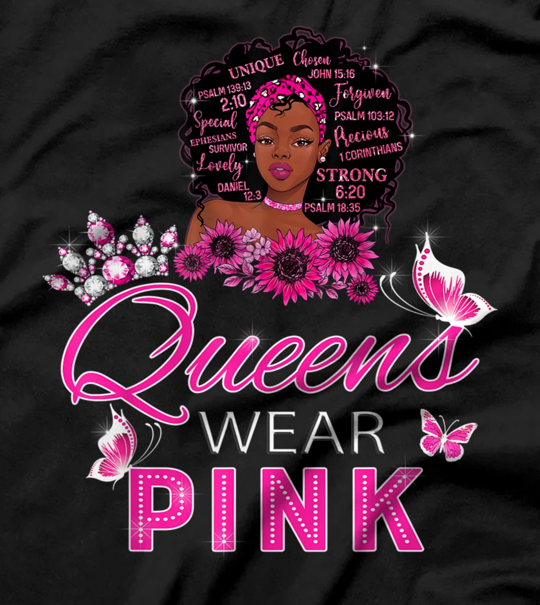 Black Girl God Says I Am Breast Cancer Awareness Black Woman T-Shirt