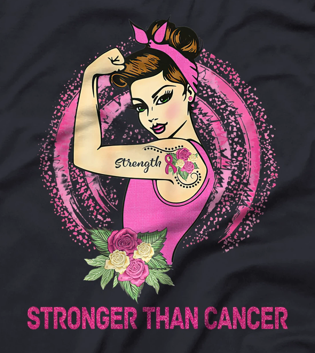 Rosie The Riveter Breast Cancer Warrior T-Shirt