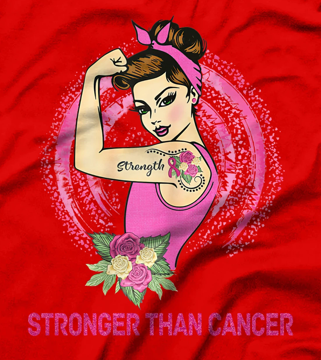 Rosie The Riveter Breast Cancer Warrior T-Shirt