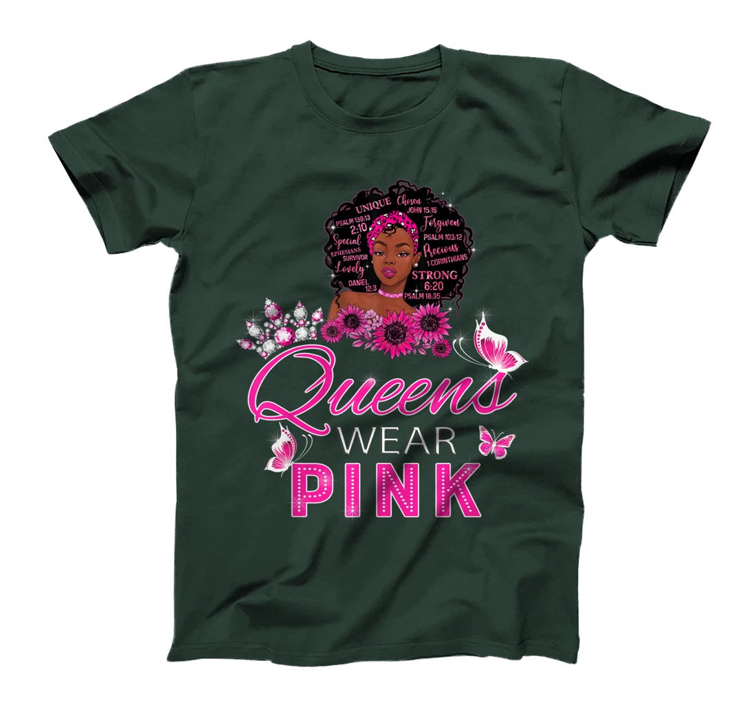 Black Girl God Says I Am Breast Cancer Awareness Black Woman T-Shirt
