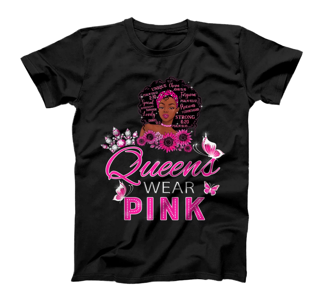 Black Girl God Says I Am Breast Cancer Awareness Black Woman T-Shirt