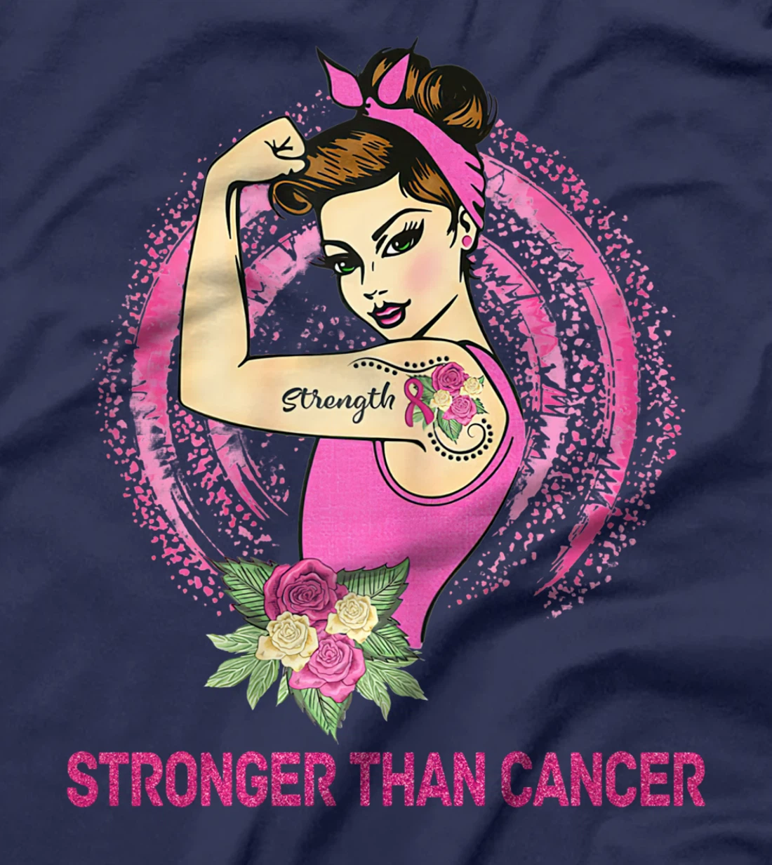 Rosie The Riveter Breast Cancer Warrior T-Shirt