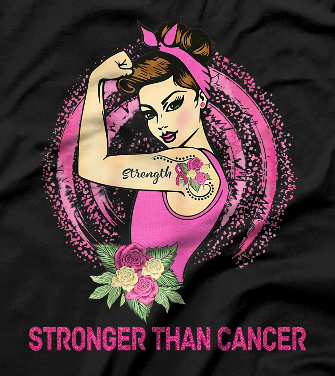 Rosie The Riveter Breast Cancer Warrior T-Shirt