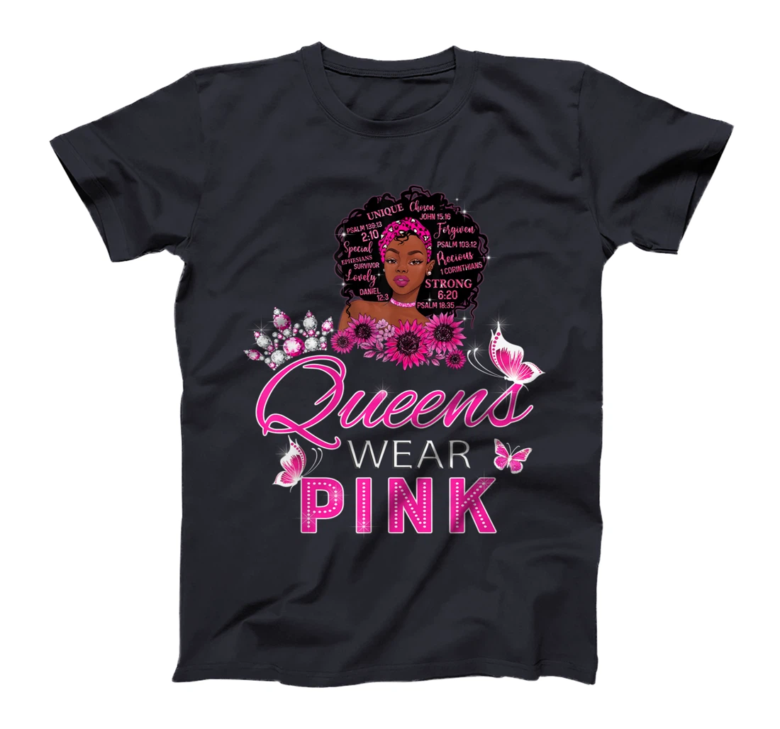 Black Girl God Says I Am Breast Cancer Awareness Black Woman T-Shirt