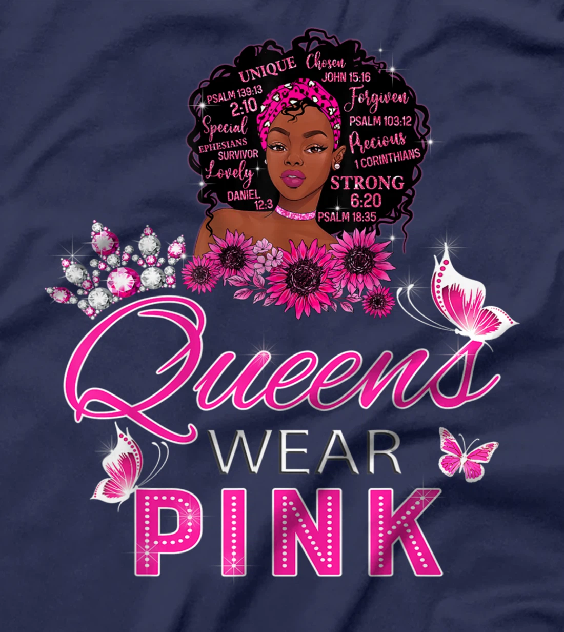 Black Girl God Says I Am Breast Cancer Awareness Black Woman T-Shirt