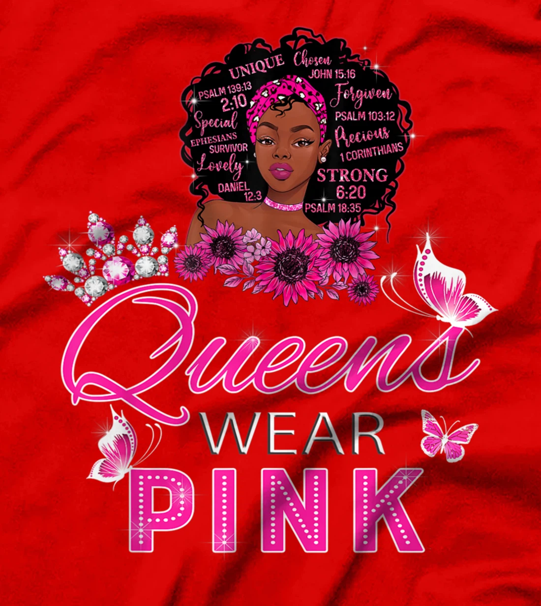 Black Girl God Says I Am Breast Cancer Awareness Black Woman T-Shirt